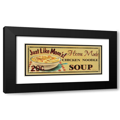 Chicken Noodle Soup Black Modern Wood Framed Art Print with Double Matting by Jones, Catherine