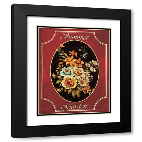 Summer Garden Black Modern Wood Framed Art Print with Double Matting by Jones, Catherine