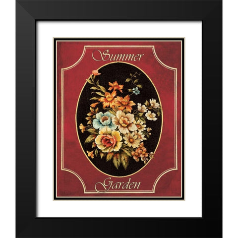 Summer Garden Black Modern Wood Framed Art Print with Double Matting by Jones, Catherine
