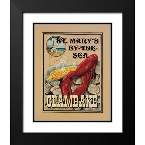 Clam Bake Black Modern Wood Framed Art Print with Double Matting by Jones, Catherine