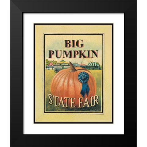 Big Pumpkin Black Modern Wood Framed Art Print with Double Matting by Jones, Catherine