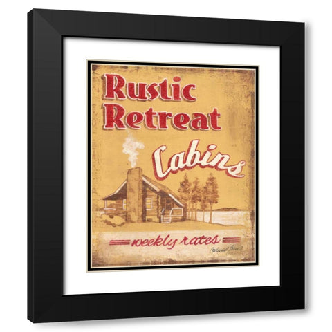 Rustic Retreat Black Modern Wood Framed Art Print with Double Matting by Jones, Catherine
