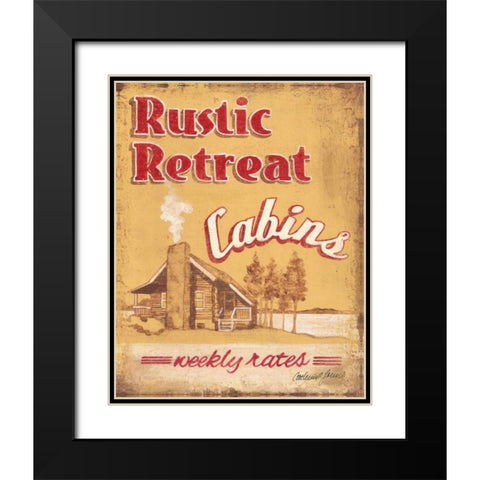 Rustic Retreat Black Modern Wood Framed Art Print with Double Matting by Jones, Catherine