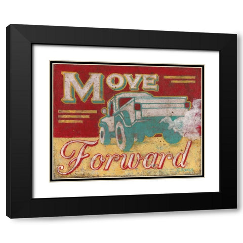 Move Forward Black Modern Wood Framed Art Print with Double Matting by Jones, Catherine