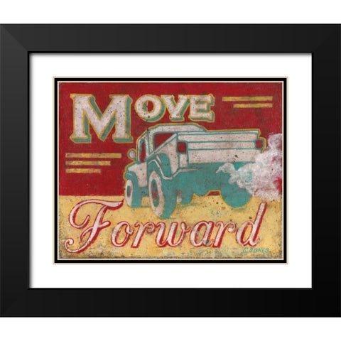 Move Forward Black Modern Wood Framed Art Print with Double Matting by Jones, Catherine