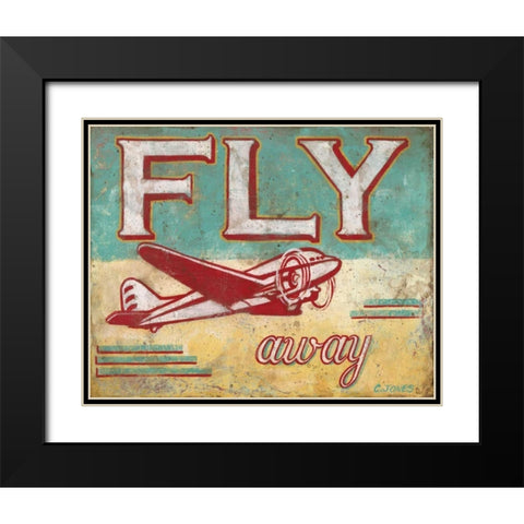 Fly Away Black Modern Wood Framed Art Print with Double Matting by Jones, Catherine