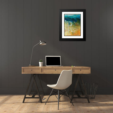 Waiting I Black Modern Wood Framed Art Print with Double Matting by Jones, Catherine