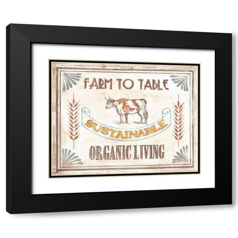 Organic Living Black Modern Wood Framed Art Print with Double Matting by Jones, Catherine
