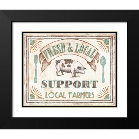 Fresh and Local Black Modern Wood Framed Art Print with Double Matting by Jones, Catherine
