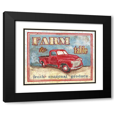 Farm to Table I Black Modern Wood Framed Art Print with Double Matting by Jones, Catherine