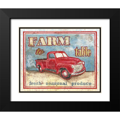 Farm to Table I Black Modern Wood Framed Art Print with Double Matting by Jones, Catherine