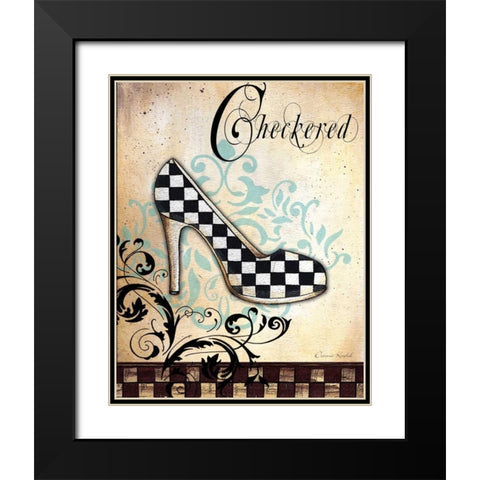 Checkered Black Modern Wood Framed Art Print with Double Matting by Knold, Donna