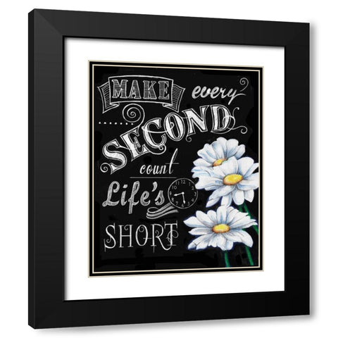 Chalkboard Inspirations I Black Modern Wood Framed Art Print with Double Matting by Knold, Donna
