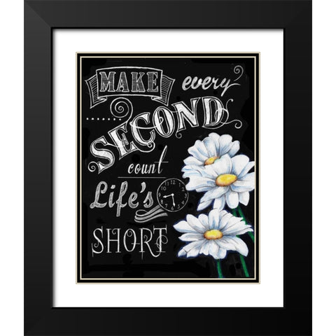 Chalkboard Inspirations I Black Modern Wood Framed Art Print with Double Matting by Knold, Donna