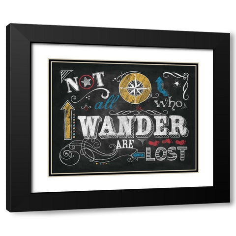 Color Chalkboard I Black Modern Wood Framed Art Print with Double Matting by Knold, Donna