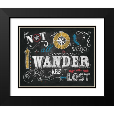 Color Chalkboard I Black Modern Wood Framed Art Print with Double Matting by Knold, Donna