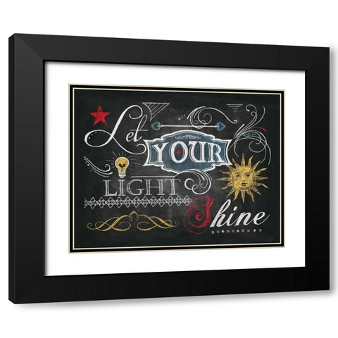 Color Chalkboard II Black Modern Wood Framed Art Print with Double Matting by Knold, Donna