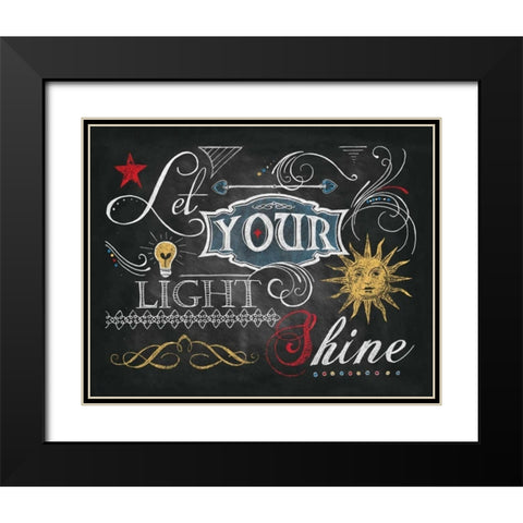Color Chalkboard II Black Modern Wood Framed Art Print with Double Matting by Knold, Donna