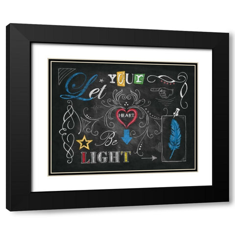 Color Chalkboard IV Black Modern Wood Framed Art Print with Double Matting by Knold, Donna