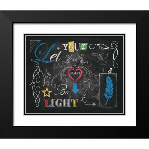 Color Chalkboard IV Black Modern Wood Framed Art Print with Double Matting by Knold, Donna