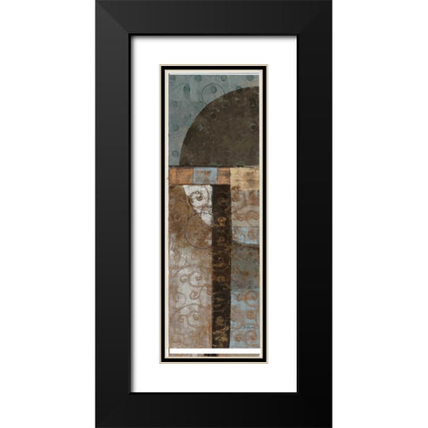 Geo Pattern I Black Modern Wood Framed Art Print with Double Matting by Kime, John