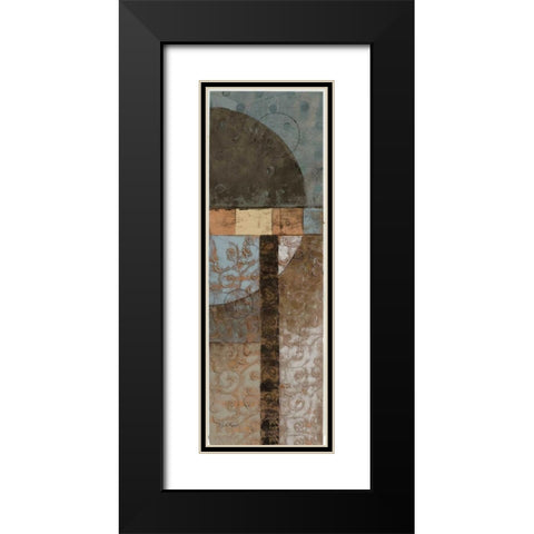 Geo Pattern II Black Modern Wood Framed Art Print with Double Matting by Kime, John