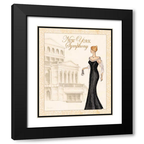 Symphony Black Modern Wood Framed Art Print with Double Matting by Laliberte, Andrea