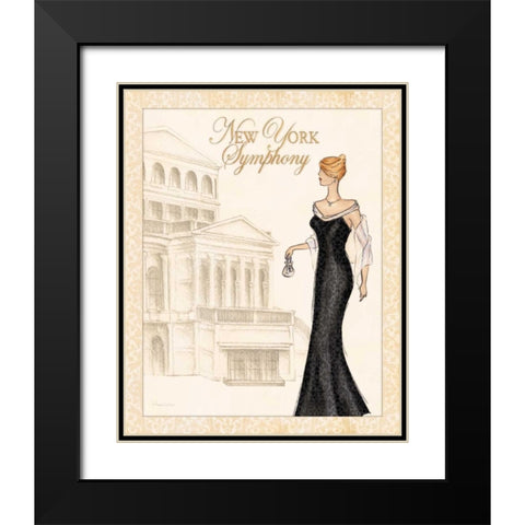 Symphony Black Modern Wood Framed Art Print with Double Matting by Laliberte, Andrea