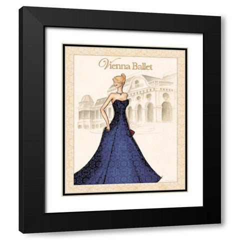 Ballet Black Modern Wood Framed Art Print with Double Matting by Laliberte, Andrea