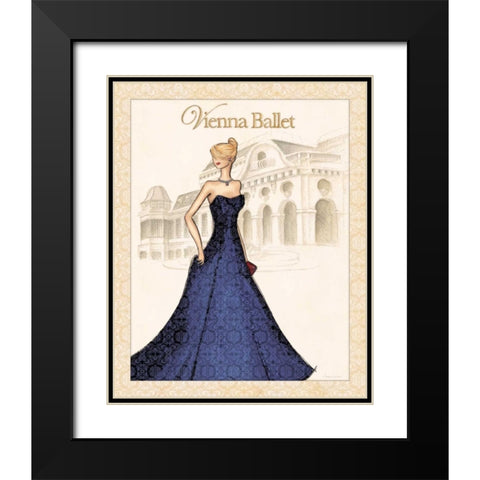 Ballet Black Modern Wood Framed Art Print with Double Matting by Laliberte, Andrea