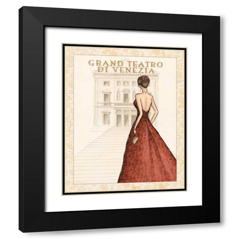 Teatro Black Modern Wood Framed Art Print with Double Matting by Laliberte, Andrea