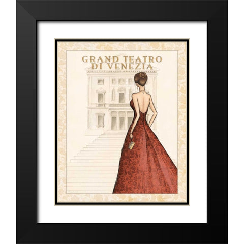 Teatro Black Modern Wood Framed Art Print with Double Matting by Laliberte, Andrea