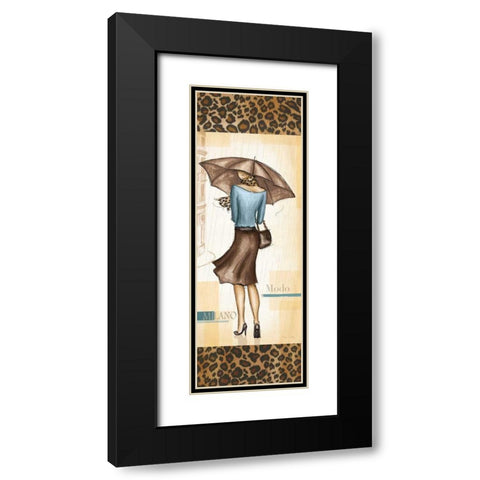 Milan Fashion Black Modern Wood Framed Art Print with Double Matting by Laliberte, Andrea