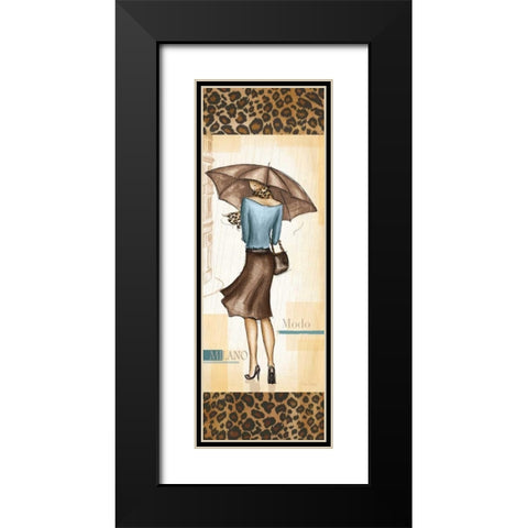 Milan Fashion Black Modern Wood Framed Art Print with Double Matting by Laliberte, Andrea