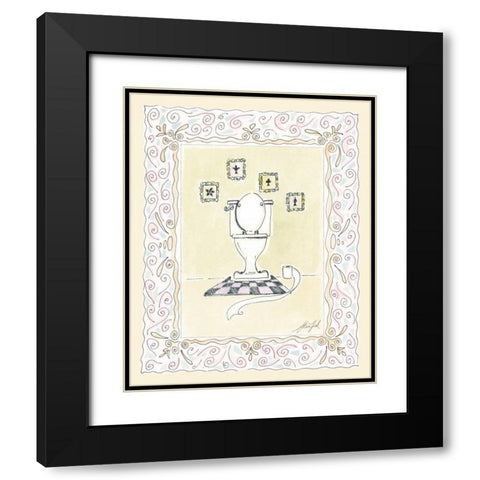 Toilette II Black Modern Wood Framed Art Print with Double Matting by Leal, Steve