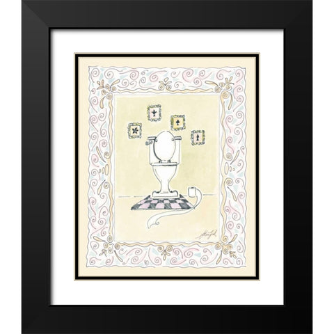 Toilette II Black Modern Wood Framed Art Print with Double Matting by Leal, Steve