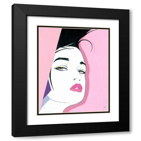 Diane Black Modern Wood Framed Art Print with Double Matting by Leal, Steve