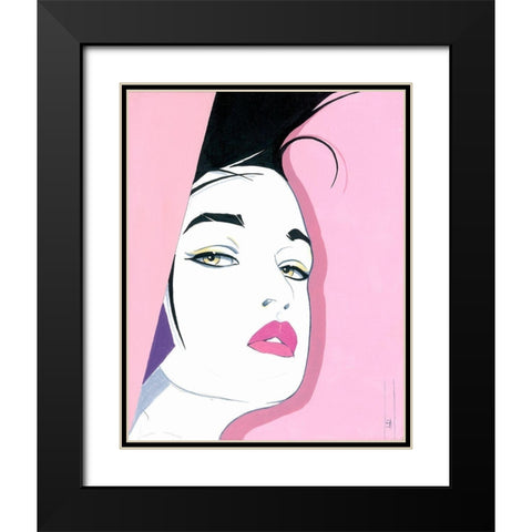 Diane Black Modern Wood Framed Art Print with Double Matting by Leal, Steve