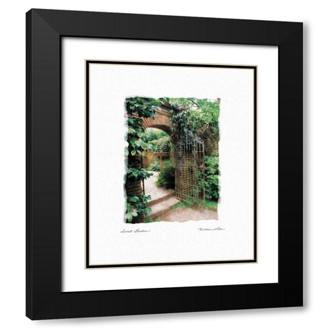 Secret Garden Black Modern Wood Framed Art Print with Double Matting by Love, Maureen