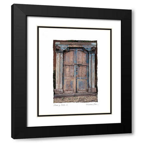 Doors of Cuba I Black Modern Wood Framed Art Print with Double Matting by Love, Maureen