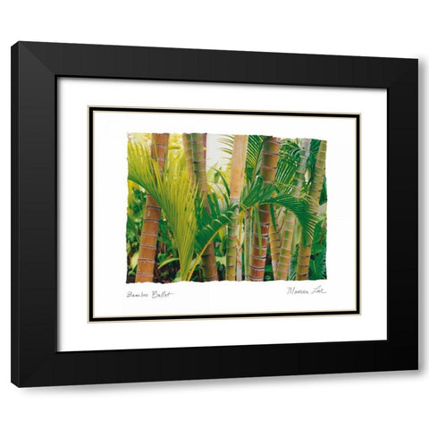Bamboo Ballet Black Modern Wood Framed Art Print with Double Matting by Love, Maureen