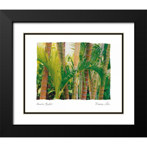 Bamboo Ballet Black Modern Wood Framed Art Print with Double Matting by Love, Maureen