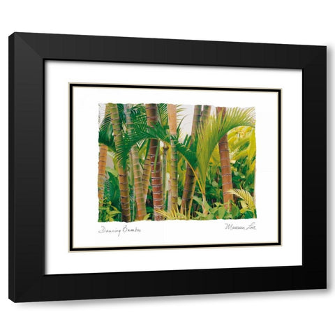Dancing Bamboo Black Modern Wood Framed Art Print with Double Matting by Love, Maureen
