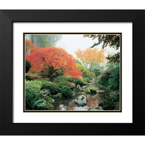 Japanese Garden I Black Modern Wood Framed Art Print with Double Matting by Love, Maureen