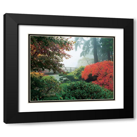 Japanese Garden II Black Modern Wood Framed Art Print with Double Matting by Love, Maureen