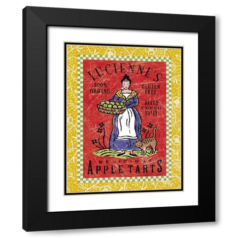 Luciennes Apple Tarts Black Modern Wood Framed Art Print with Double Matting by McCollum, Sudi
