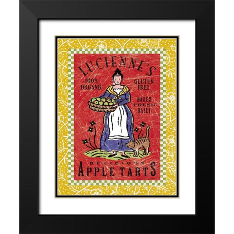 Luciennes Apple Tarts Black Modern Wood Framed Art Print with Double Matting by McCollum, Sudi