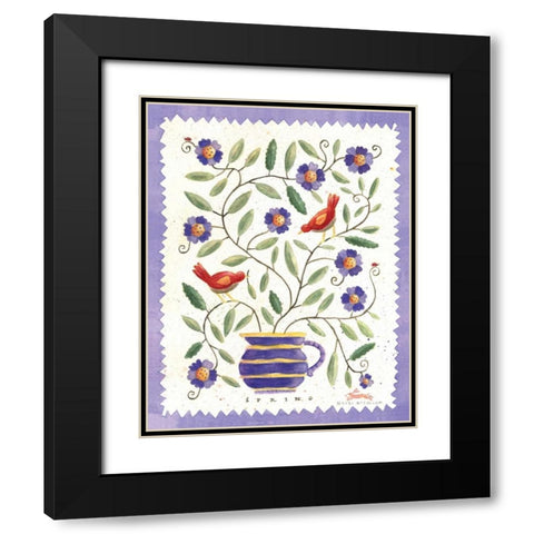 Four Seasons II Black Modern Wood Framed Art Print with Double Matting by McCollum, Sudi