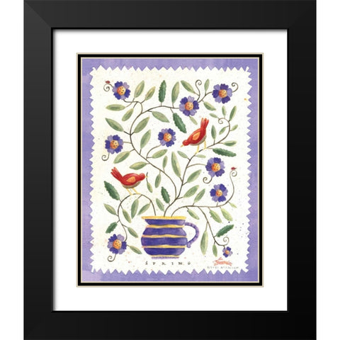Four Seasons II Black Modern Wood Framed Art Print with Double Matting by McCollum, Sudi