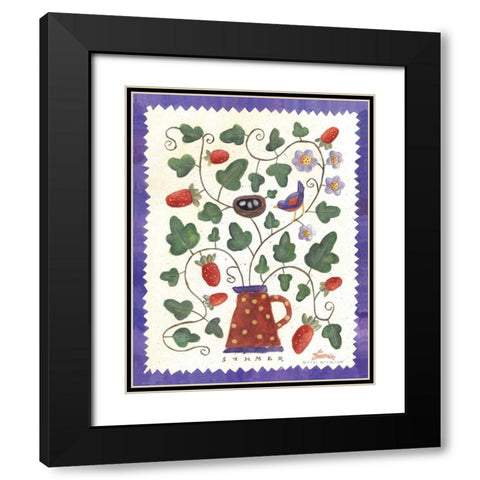 Four Seasons III Black Modern Wood Framed Art Print with Double Matting by McCollum, Sudi